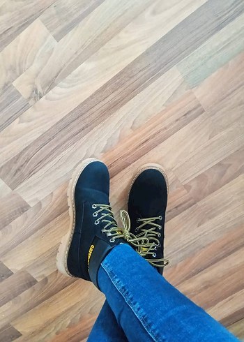 41 Beden Sarı Bağcıklı Erkek Street Wear cat Bot