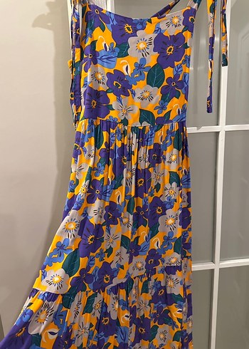 Çiçek Desenli Uzun Bohem Elbise - Görsel 2