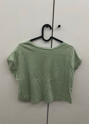 Kadın Yeşil Kısa Kollu Tişört - Görsel 4