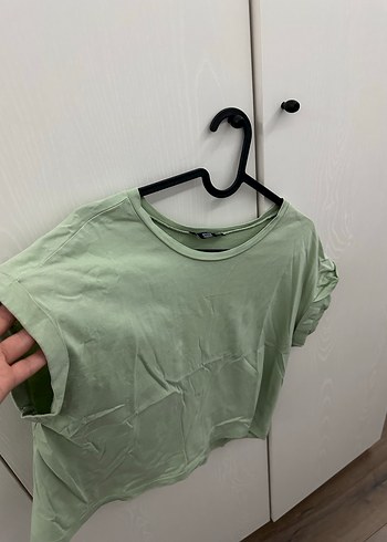 Kadın Yeşil Kısa Kollu Tişört - Görsel 2