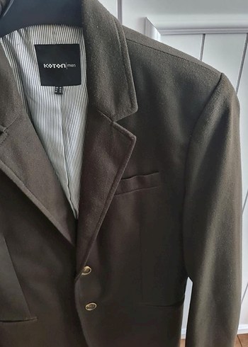 Kahverengi Dokuma Koton Ceket - Görsel 2