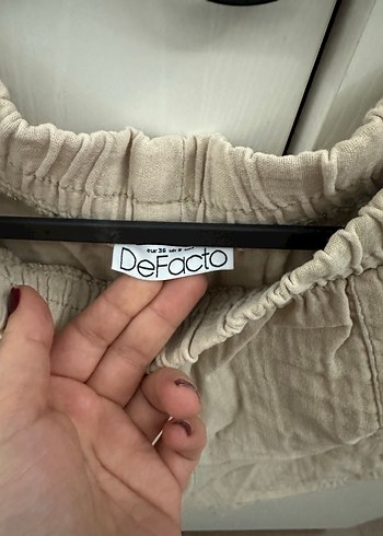 Keten Bej Şort - Görsel 3