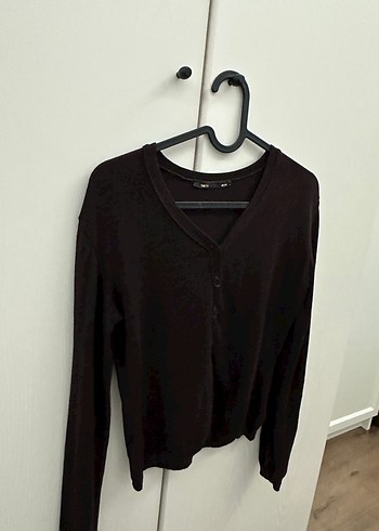 Kahverengi Basic Hırka - Görsel 3