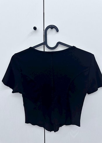 Defacto Siyah Kısa Kesim Kadın Crop Top