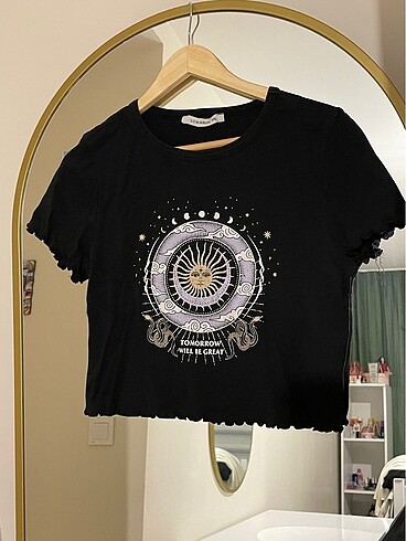 Defacto SİYAH CROP