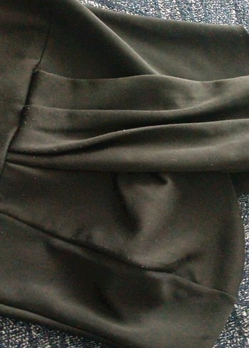 Gri Drapeli Kadın Kumaş elbise - Görsel 2