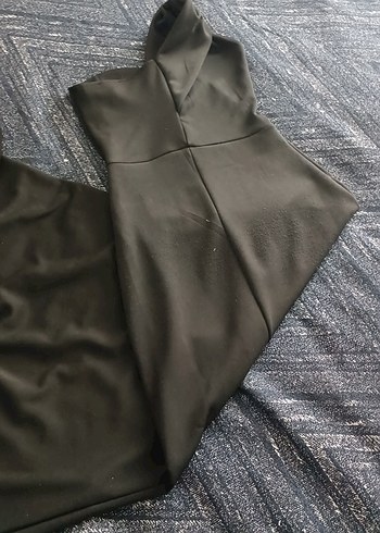 Gri Drapeli Kadın Kumaş elbise - Görsel 3