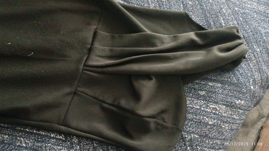 Gri Drapeli Kadın Kumaş elbise - Görsel 2