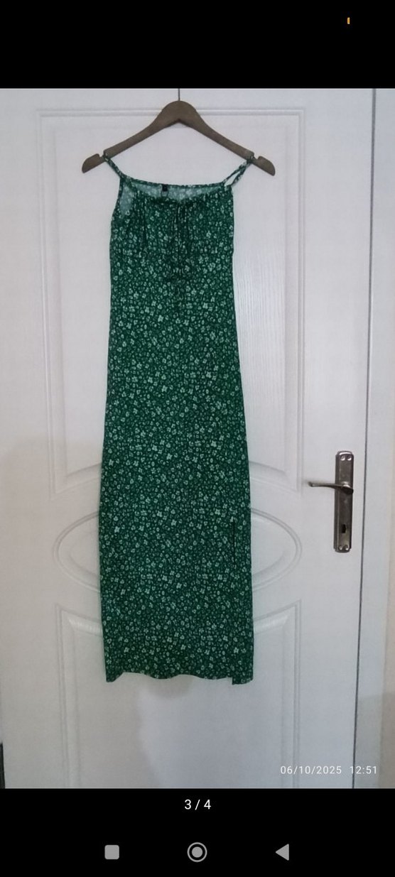 2 adet  Drapeli Uzun Askılı Elbise - Görsel 2