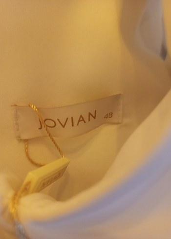 Beyaz Drapeli Uzun Abiye Elbise - Görsel 6