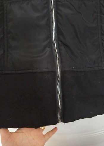 Siyah Fermuarlı Kadın Ceket - Görsel 2