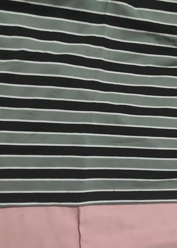 Gri Çizgili Erkek Polo Tişört - Görsel 4