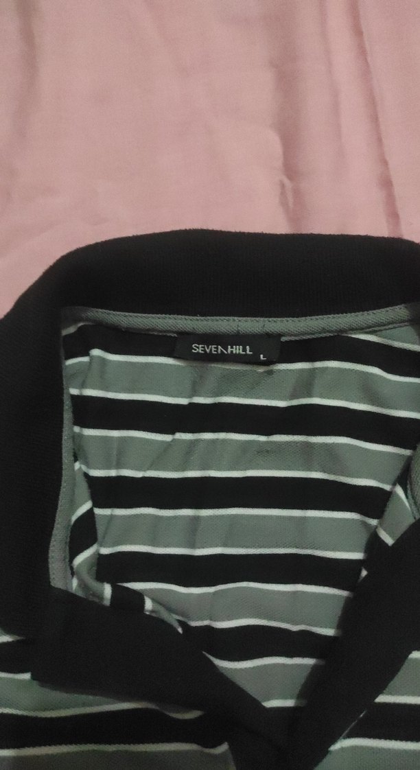 Gri Çizgili Erkek Polo Tişört - Görsel 5