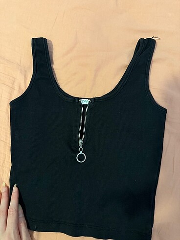 Yoyoso fermuarlı crop