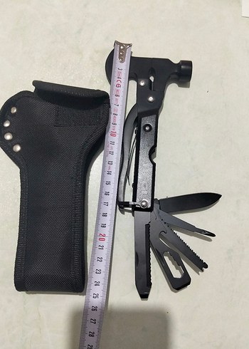 Çok Fonksiyonlu Paslanmaz Çelik Balta - Siyah - Görsel 4