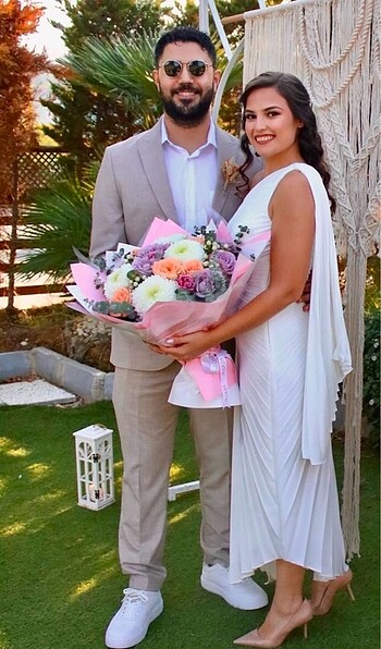 38 Beden beyaz Renk Nişan - Nikah elbisesi