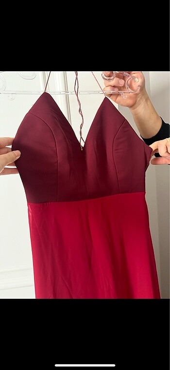 36 Beden bordo Renk Elbise