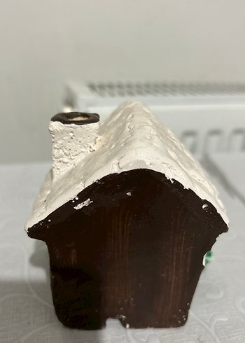 Kahverengi Ahşap Ev Figürü Tütsülük - Görsel 4