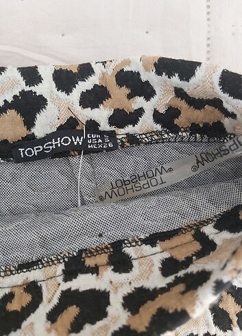 Leopar desenli mini etek - Görsel 3