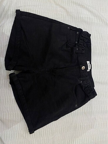Pull&bear mom şort 36 beden soluk siyah