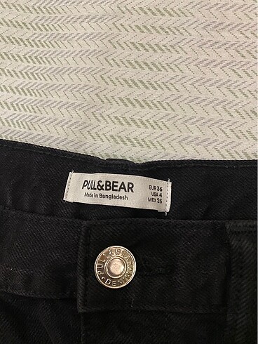 36 Beden Pull&bear mom şort 36 beden soluk siyah