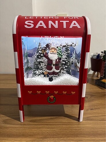 Noel baba müzik kutusu ışıklı, müzikli, kar püskürtmeli