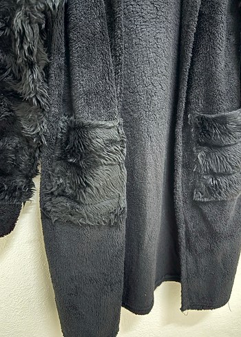 Trendyol & Milla Siyah Uzun Peluş Kadın Mont
