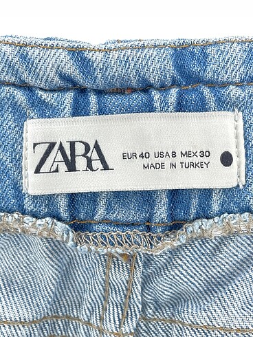 40 Beden mavi Renk Zara Mini Şort %70 İndirimli.