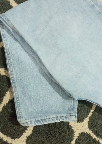 40 Beden mavi Renk Kadın Mavi Pastel Tie-Dye Bol Kesim Denim Pantolon