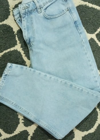 Kadın Mavi Pastel Tie-Dye Bol Kesim Denim Pantolon