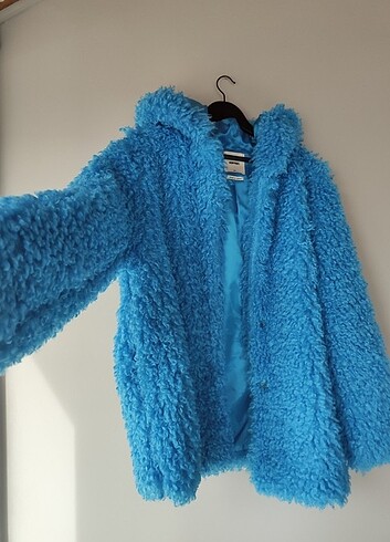 xl Beden mavi Renk Pufuduk peluş mont