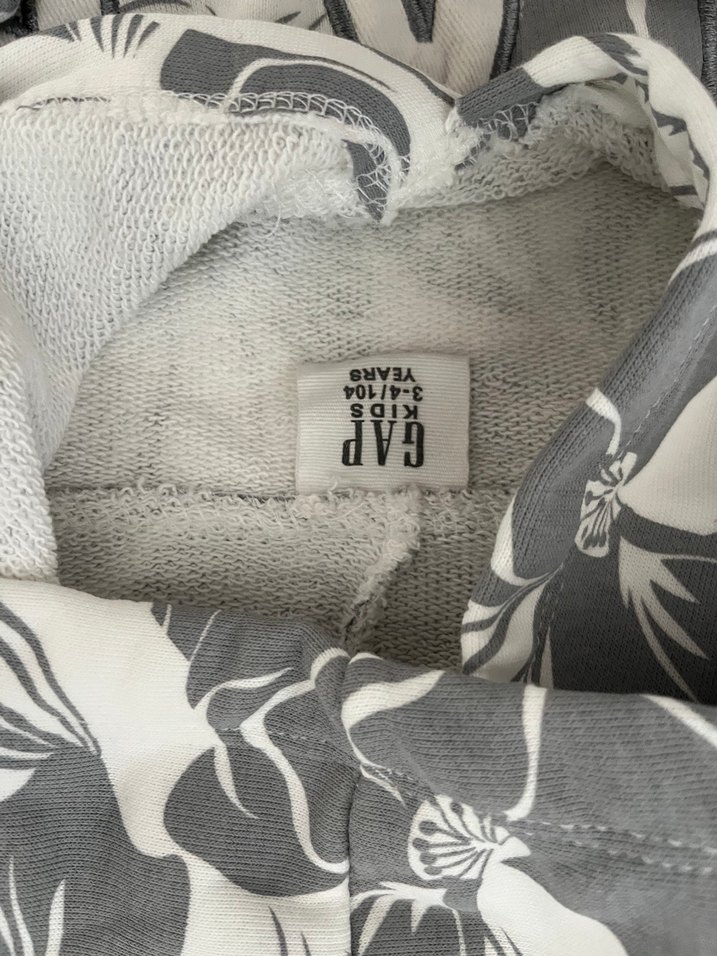 Çocuk Kapüşonlu Gri Baskılı Eşofman Takımı 3-4 yaş - Görsel 4