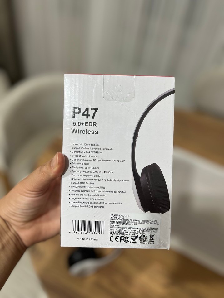 Kablosuz Beyaz-Gri Kulaklık - Görsel 5