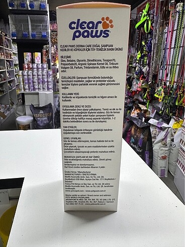  Beden Clear paws Kedi&köpek şampuanı
