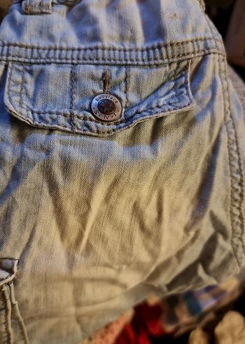 Gri Erkek Çocuk Bol Kesim Denim Şort - Görsel 3