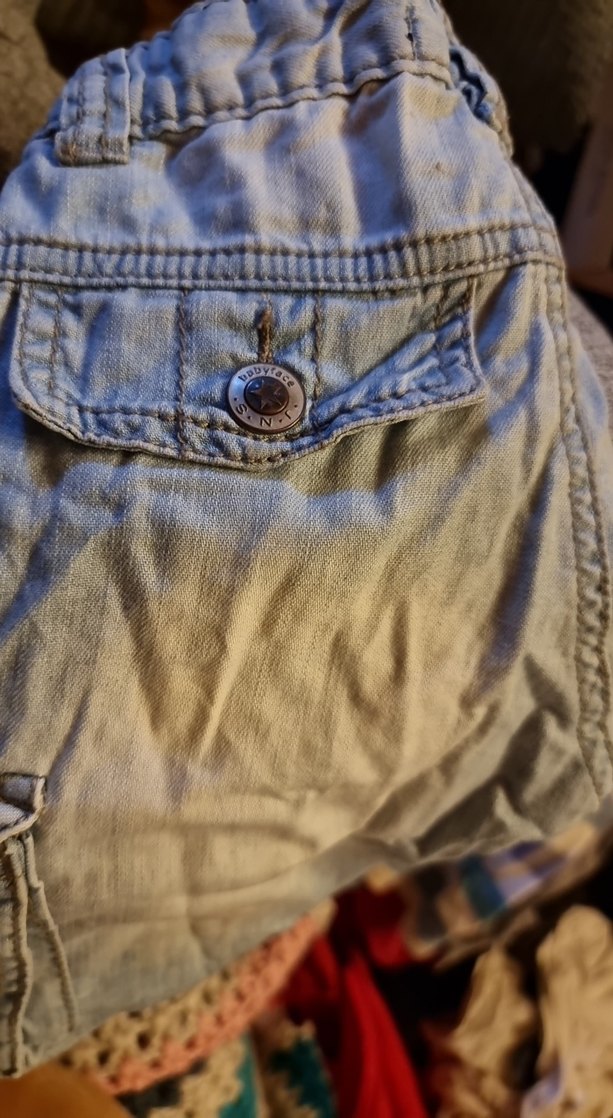 Gri Erkek Çocuk Bol Kesim Denim Şort - Görsel 3