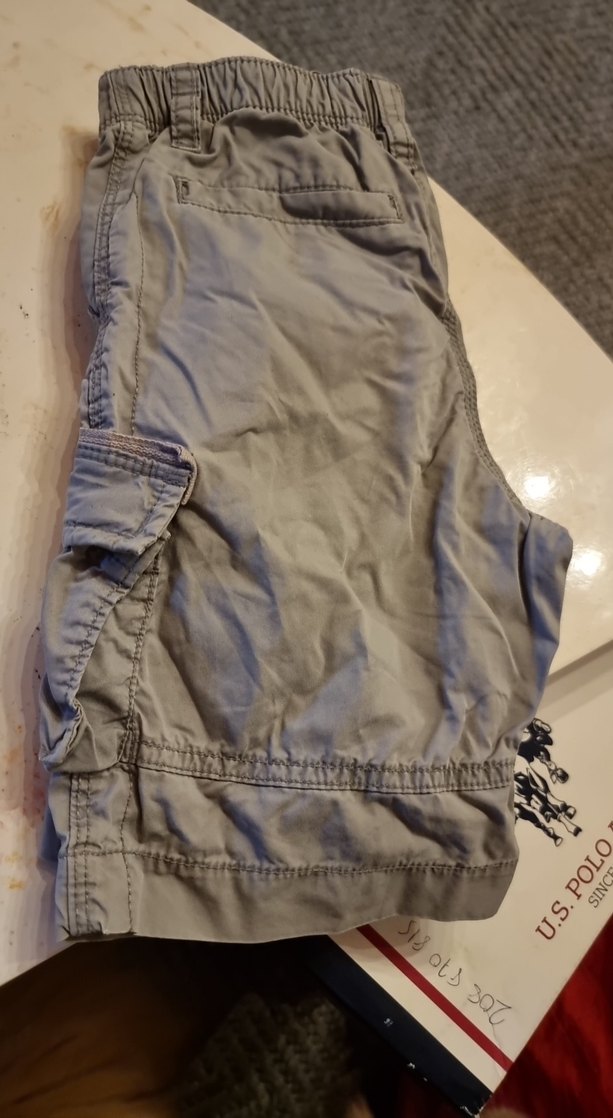 Erkek Gri Kemerli Rahat Kesim Şort - Görsel 2