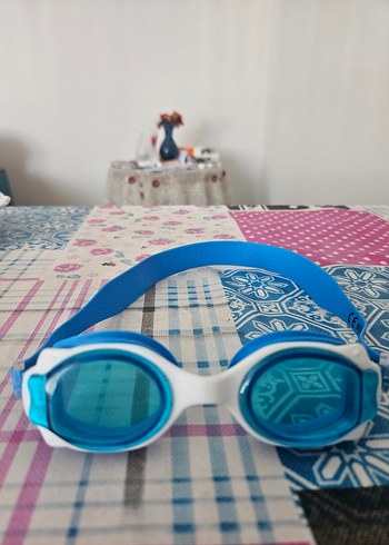 Mavi Bağcıklı Retro Stil Yüzücü Gözlüğü - Görsel 2