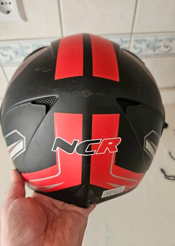 Kırmızı Gri Desenli NCR Motosiklet Kaskı 2024 model - Görsel 2