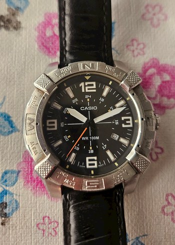 Casio Casio Erkek Kol Saati Siyah Deri Kayışlı