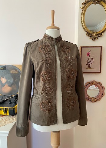 vintage nakışlı işlemeli bohem ceket