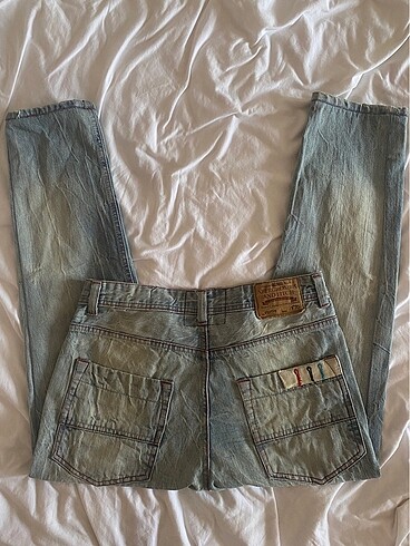 l Beden mavi Renk vintage y2k eskitme jean