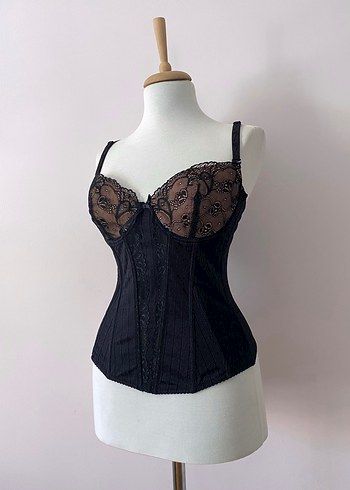 American Vintage Vintage Siyah Dantel Detayli Korse