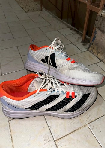 Gri Beyaz Bağcıklı Erkek Spor Ayakkabı Adidas adi zero - Görsel 2