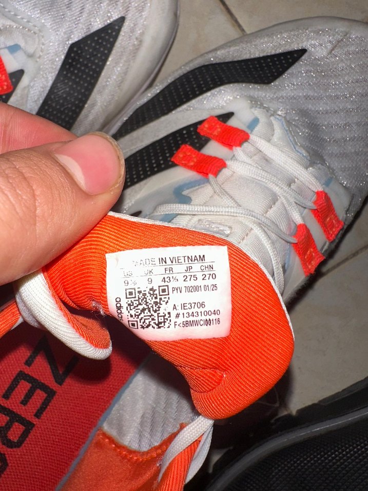 Gri Beyaz Bağcıklı Erkek Spor Ayakkabı Adidas adi zero - Görsel 3