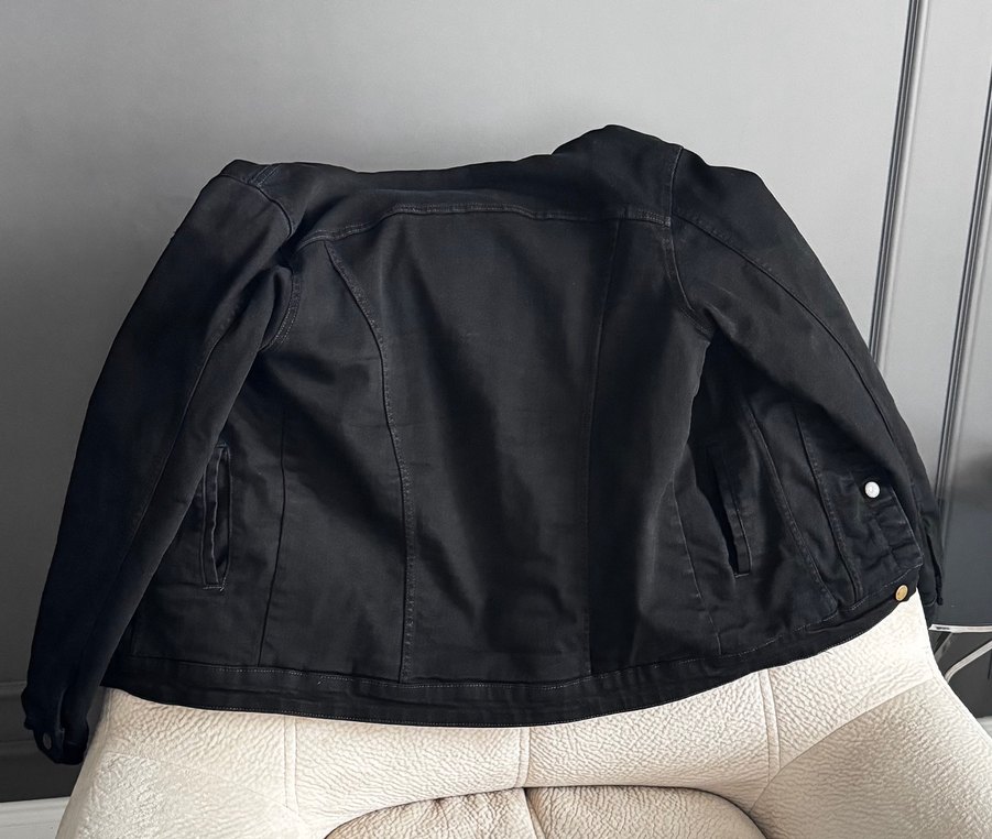 Siyah erkek Denim Ceket Düğmeli - Görsel 5