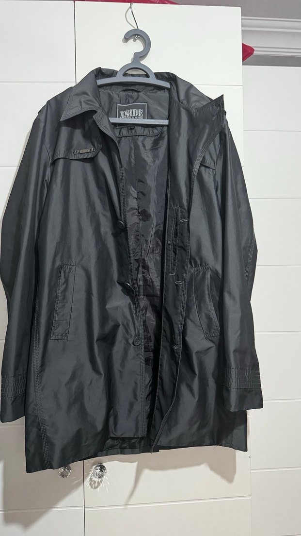 Düğmeli Siyah Midi Erkek Ceket - Görsel 4