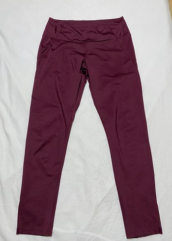 Bordo Kadın Spor Tayt Midi Boy