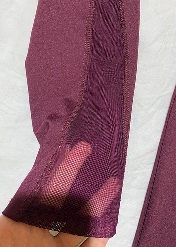 l Beden bordo Renk Bordo Kadın Spor Tayt Midi Boy