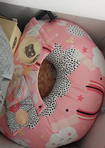 Pembe Baskılı Hamile ve Emzirme Yastığı - Görsel 3